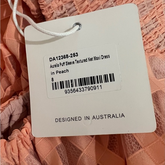 Showpo Aurelia Puff Sleeve Textured Net Maxi Dress - Picture 5 of 5